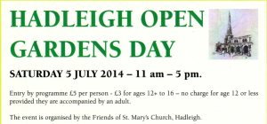 Hadleigh Open Gardens 2014